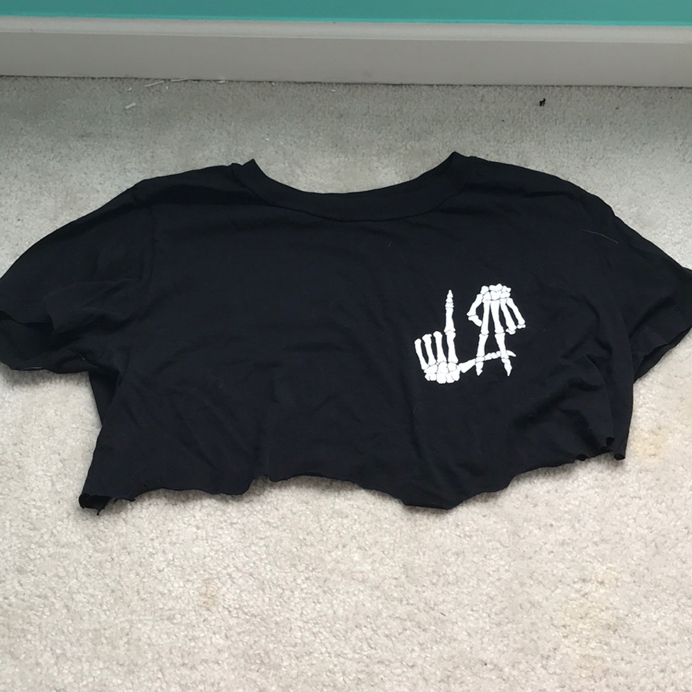 Messy cut crop top